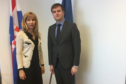 Среща на посланик Таня Димитрова с министъра на Министерство на труда и пенсионната система на Хърватия д-р Томислав Чорич